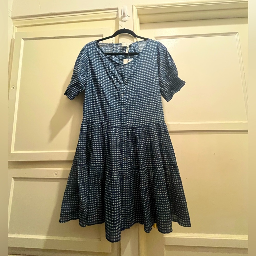 A Piece Apart cotton check dress size medium